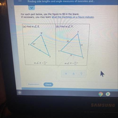 “Finding side lengths & angle measures of isosceles and equilateral triangles”

help pls !