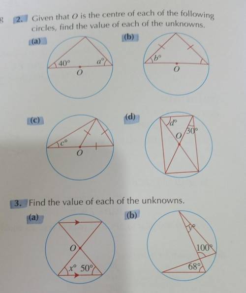 Please help me with workings for 2D and 3A​