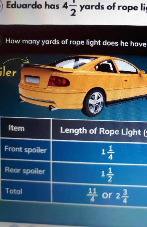can ya'll help a little bc i cant think one bit it says how many yards of rope light does he have l