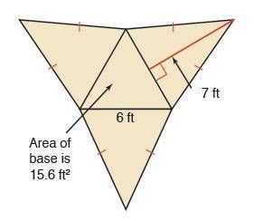 Use the net to find the surface area of the regular pyramid.

YOU GET BRAINLEST IF YOU ANSWER CORR