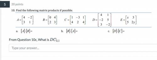 From Question 10c, What is DC_{3,1}DC 
3,1
​