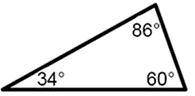 Classify the triangle by its angles.

Question 13 options:
A) 
Equilateral triangle
B) 
Acute tria