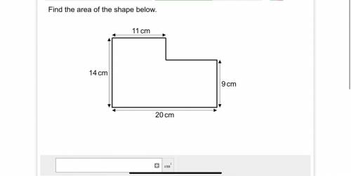 Work out the area of the shape below