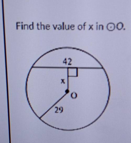Find the value of X in ○O.​