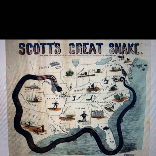 Scotts great snake is hissing toward the southern states in the map, what might this be meant to si