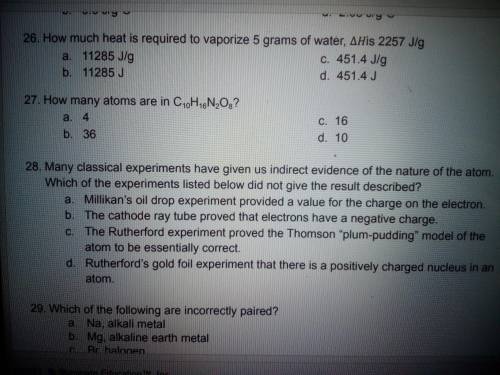 Heyi need help with 26, 27, and 28. Plz help I'll give brainliest plz