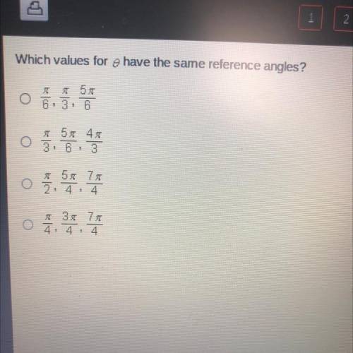 Which vates for a have the same reference angles?