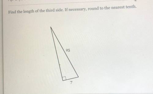 Find the length of the third side if necessary round to the nearest tenth