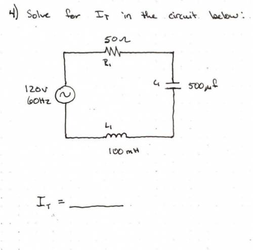 Solve for total current in the circuit below:​