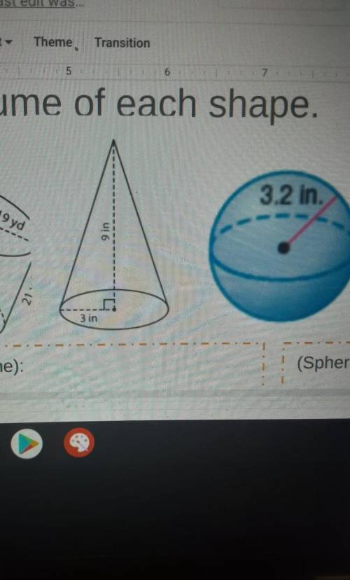 Find the volume of the shapes??also the cylinder is 19yd and 21 yd ifyou cant see ​