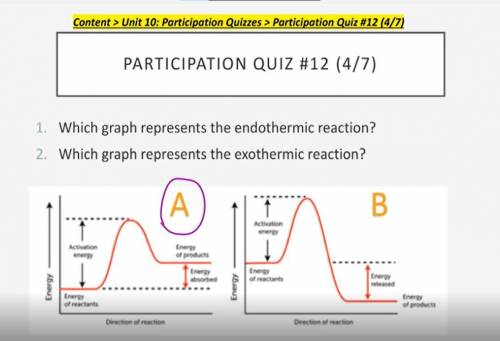 HELPPPPP MEEEEEE WILL OFFER BRAINLIEST

1. Which graph represents the endothermic reaction?
2. Whi