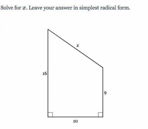 Solve for x radical forms