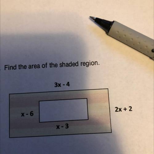 Need answer ASAP!!
Find the area of the shaded region.