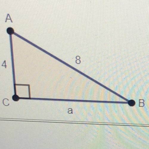 What is the measure of angle B to the nearest tenth of a degree ?
AC= 4
AB=8