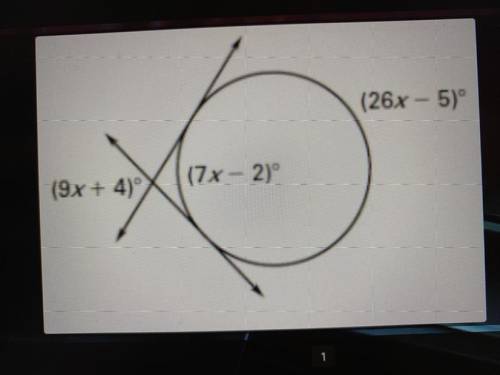 Angle relationships in circles
Solve for X