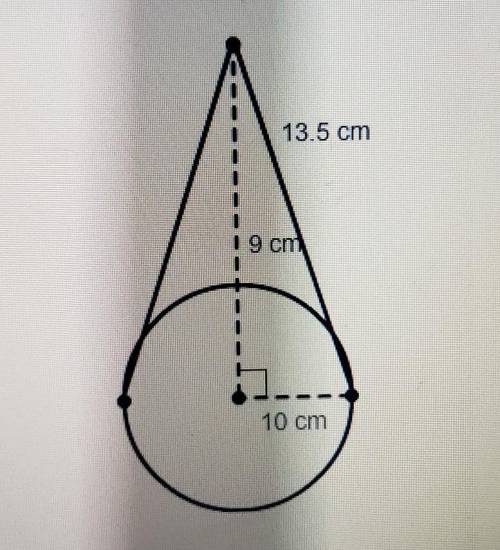What is the volume of this right cone?

a. 27 (pi symbol)b. 200 (pi symbol)c. 213 (pi symbol)d. 30