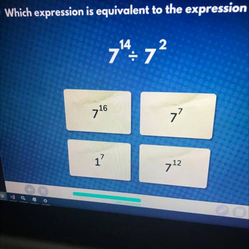 Which expression is equivalent to the expression shown?