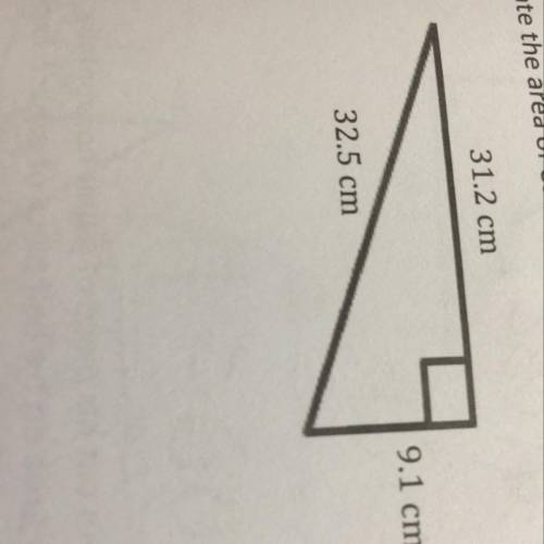 What is the Area of the right angle