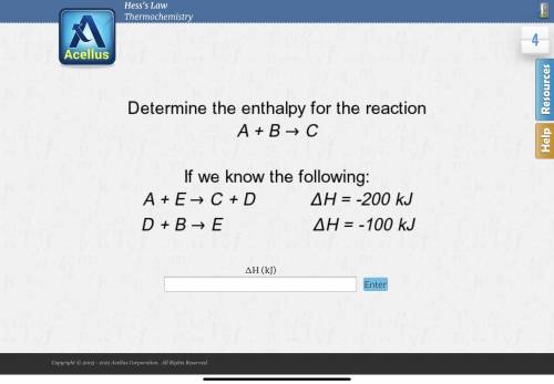Determine the enthalpy for the reaction A + B -> C

If we know the following: 
A + E -> C +