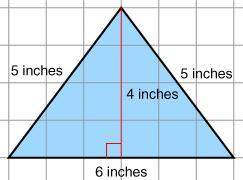 What is the area of the triangle?
15 in 2
24 in 2
12 in 2
16 in 2