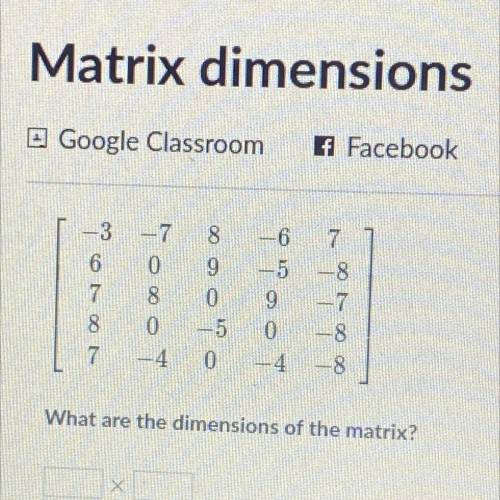 What are the dimensions of the matrix??