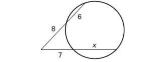 15. Solve for x. x = __________