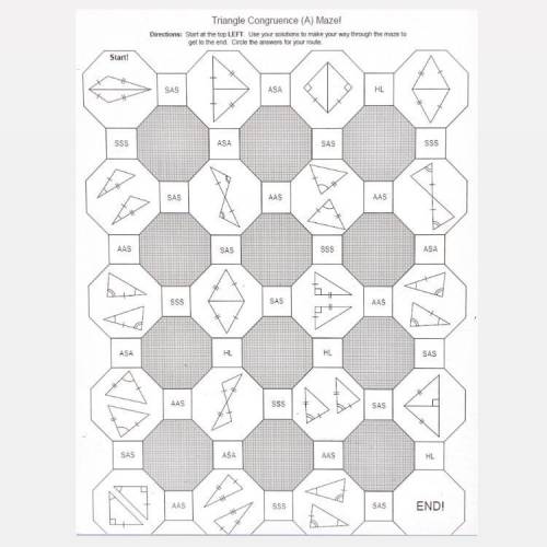 Help with triangle congruence maze pls
