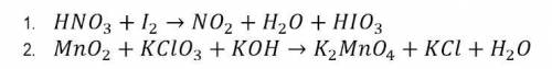 En su cuaderno de química balancee las siguientes ecuaciones por el método redox. Suba su evidencia