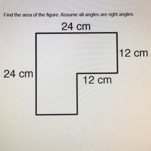 What is the area of the figure? assume all angles are right angles.