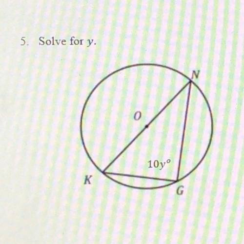 PLEASE HELP!
Solve for y.