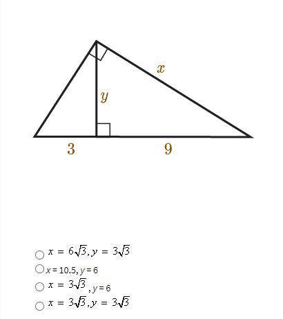 Please help asap :) Solve for x and y.