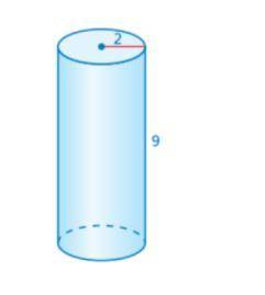 Calculate the lateral surface area of the cylinder below. Use 3.14 for pi.