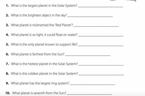 Please help with solar system question