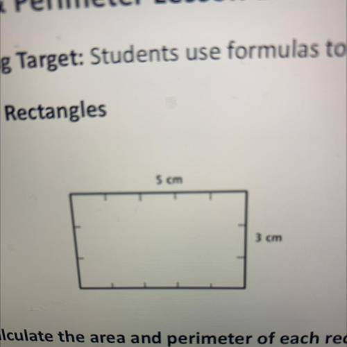 Calculate the area rectangles