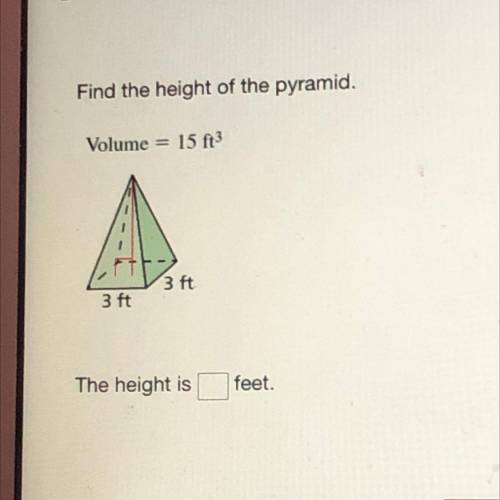 Find the height of the pyramid.
Volume