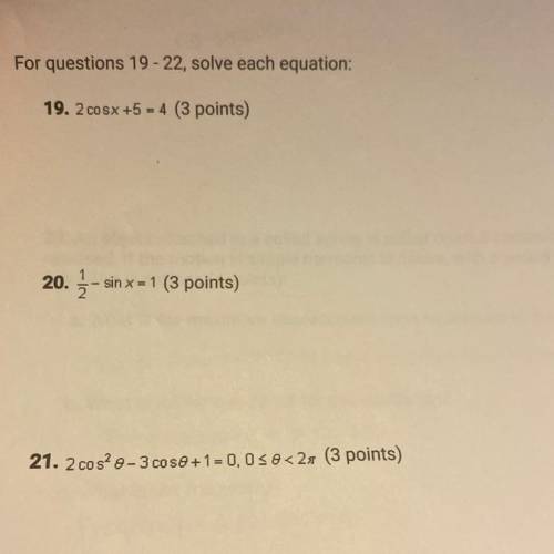 Can someone please help me with these three questions? Really would appreciate it