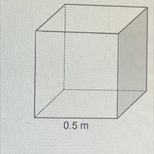 What is the volume of this cube?

Enter your answer as a decimal in the box.
m3
Will give brainles