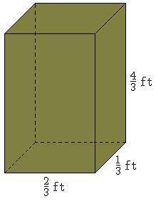 What is the volume of the rectangular prism? A.6/9 B.8/9 C.8/27 D. 6/27
