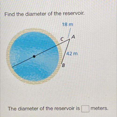Find the diameter of the reservoir.