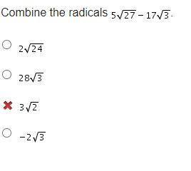 50 points plzz help Combine the radicals .