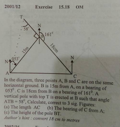 I need help with this question ( see image). Please show workings.​