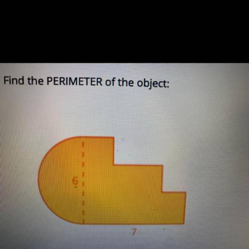 Find the perimeter of the object 
Help step by step please!