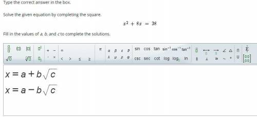 (40 POINTS) Type the correct answer in the box. Solve the given equation by completing the square.