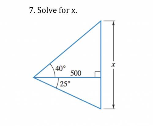 NEED HELP ASAP!
Solve for x