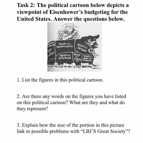Anybody good in history and wanna help answer 1-3? Political cartoon?