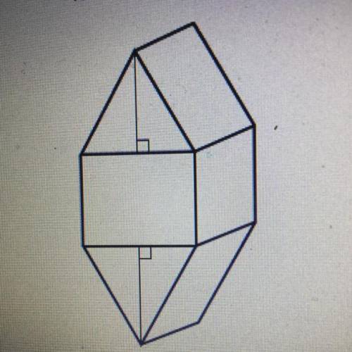 What is the other shape in the composite figure besides the rectangular prism?

triangular pyramid