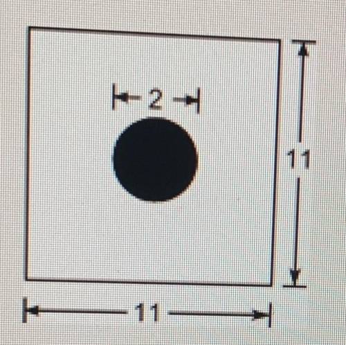Brenda throws a dart at this square-shaped target:

Part A: Is the probability of hitting the blac