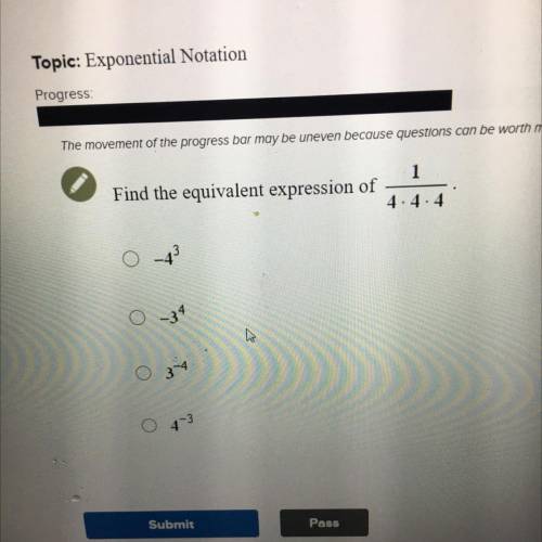 Find the equivalent expression of 1/
4.4.4