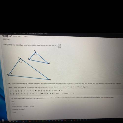 I Will GIVE BRAINLIEST Pls help ASAP

Triangle XYZ was dilated by a scale factor of 2 to