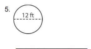 What is the area and circumference of the given circle